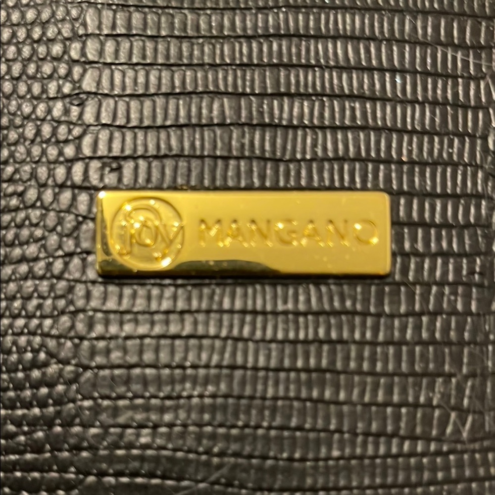 Joy Mangano Black Satchel with Gold Accents